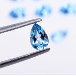 Sky Blue Topaz Faceted Pear Shape Calibrated Loose Gemstone for Jewelry Making Vintage Natural Gemstone Lot