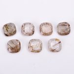 Copper Rutile Quartz Natural Calibrated Vintage Cushion Shape Loose Gemstone for Jewelry Making