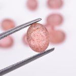 Genuine Red Strawberry Quartz Oval Shape Calibrated Loose Gemstone for Jewelry Making