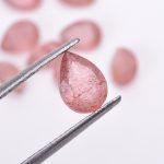 100% Genuine Red Strawberry Quartz Pear Shape Calibrated Loose Gemstone for Jewelry Making