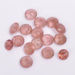 Natural Red Strawberry Quartz Faceted Round Shape Calibrated Loose Gemstone for Jewelry Making