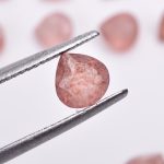 Red Strawberry Quartz Faceted Heart Shape Calibrated Natural Loose Gemstone for Jewelry Making