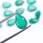 Genuine Green Onyx Pear Shape Calibrated Loose Gemstone for Jewelry Making Green Crystal