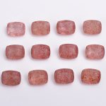 AAA++ Genuine Red Strawberry Quartz Cushion Shape Calibrated Loose Gemstone for Jewelry Making