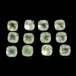 100% Genuine Prehnite Faceted Cushion Shape Calibrated Vintage Loose Gemstone for Jewelry Making Healing Crystals