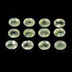 Top Quality Prehnite Faceted Oval Shape Calibrated Loose Gemstone for Jewelry Making Natural Green Crystals in Bulk