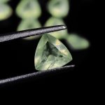 Prehnite Faceted Trillion Shape Calibrated Natural Loose Gemstone for Jewelry Making Healing Crystals Lot