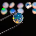 Genuine Ethiopian Fire Opal Faceted Round Shape Loose Gemstone for Jewelry Making Play of Color Stones