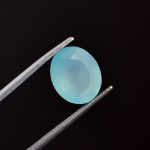 100% Natural Aqua Chalcedony Faceted Oval Shape Calibrated Loose Gemstone for Jewelry Making