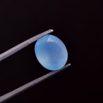 100% Natural Blue Chalcedony Faceted Oval Shape Calibrated Loose Gemstone for Jewelry Making