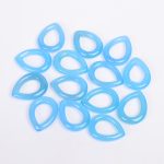 Natural Blue Chalcedony Teardrop Carved Loose Gemstone for Jewelry Making Unique Gemstone