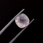 Natural Pink Rose Quartz Faceted Cushion Shape Loose Gemstone for Jewelry Making Calibrated Healing Crystals