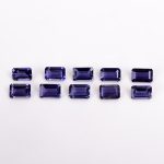 Superb Quality Iolite Faceted Octagon Shape Calibrated Loose Gemstone for Jewelry Making Natural Blue Crystals Lot