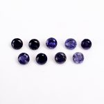 Genuine Iolite Faceted Round Loose Gemstone for Jewelry Making Blue Crystals For Ring Making