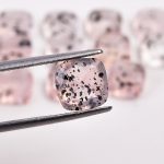 Genuine Pink Dot Quartz Loose Gemstone for Jewelry Making Cushion Shape Calibrated Gemstone Lot