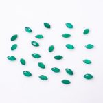 Natural Green Onyx Faceted Marquise Shape Loose Gemstone for Jewelry Making Calibrated Gemstone Lot