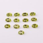 Good Quality Peridot Faceted Oval Shape Calibrated Loose Gemstone for Jewelry Making Natural Green Crystals in Bulk