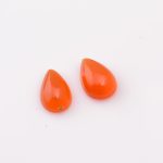 Orange Carnelian Pear Shape Cabochon Calibrated Natural Loose Gemstone for Jewelry Making