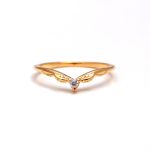 Natural Diamond Stacking Round Shape Minimalist Gold Wedding Jewelry For Sister