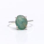 Natural Green Fluorite Fluorite Fluorite Vintage Ring, 925 Sterling Silver Jewelry For Women