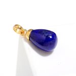 Natural Blue Lapis lazuli Teardrop Elegant Pendant Gold Jewelry Anniversary Gift