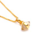 Natural Montana Agate Pencil Pendant Necklace Minimalist Gold Jewelry For Him