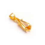 Yellow Citrine Kite Shape Handmade Pendant Boho Gold Jewelry Birthday Gift