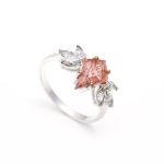 Natural Strawberry Quartz Kite Shape Boho Ring 925 Sterling Silver Jewelry For Women