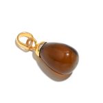 Natural Montana Agate Teardrop Vintage Pendant 14K Gold Wedding Jewelry