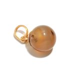 Natural Montana Agate Balls Sphere Pendant 14K Gold Dainty Jewelry Christmas Gift