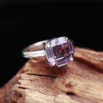 Alexandrite Octagon Dainty Anniversary Ring 925 Sterling Silver Birthstone Jewelry