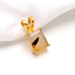 Natural Montana Agate Octagon Shape Pendant 14K Gold Boho Jewelry Unique Gift