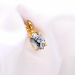Natural Dendrite Opal Hexagon Pendant 14K Gold Healing Jewelry For Women