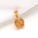 Natural Montana Agate Round Pendant 14K Gold Handmade Jewelry Gift For Mom