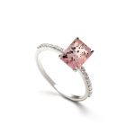 Natural Black Dot Quartz Octagon Shape Ring 925 Sterling Silver Statement Jewelry Unique Gift