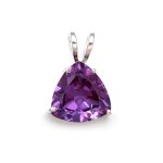 Alexandrite Trillion Shape Statement Pendant For Her 925 Sterling Silver Jewelry