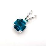 100% Natural London Blue Topaz Handmade Pendant 925 Sterling Silver Octagon Pendant