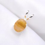 Natural Montana Agate Oval Engagement Pendant 925 Sterling Silver Vintage Jewelry