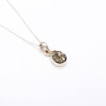 Natural Pyrite Pear Shape Birthstone Necklace 925 Sterling Silver Engagement Jewelry
