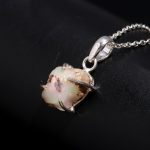 Natural Ethiopian Opal Raw Crystal Boho Necklace Sterling Silver Healing Jewelry