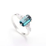 Natural London Blue Topaz Octagon Ring For Bridesmaids 925 Sterling Silver Jewelry