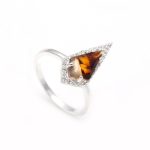 Natural Montana Agate Kite Engagement Ring 925 Sterling Silver Unique Jewelry