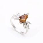 Natural Montana Agate Kite Vintage Ring 925 Sterling Silver Gemstone Jewelry
