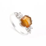 Natural Montana Agate Hexagon Designer Ring 925 Sterling Silver Jewelry Unique Gift
