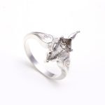 Natural Black Rutile Kite Bohemian Ring 925 Sterling Silver Delicate Jewelry