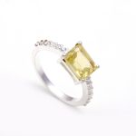 Natural  Lemon Quartz Octagon Handmade & Gemstone Ring 925 Sterling Silver Jewelry
