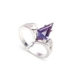 Purple Alexandrite Kite Handmade Ring 925 Sterling Silver Anniversary Jewelry