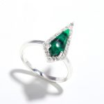 Natural Malachite Kite Statement Unique Ring 925 Sterling Silver Chunky Ring