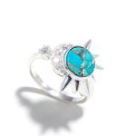 Natural Oyster Turquoise Round Sun & Moon Ring 925 Sterling Silver Gift For Lover