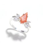 Natural Sunstone Kite Statement Boho Ring 925 Sterling Silver Handmade Jewelry